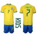Maillot de foot Brésil Lucas Paqueta #7 Domicile vêtements enfant Monde 2022 Manches Courtes (+ pantalon court)